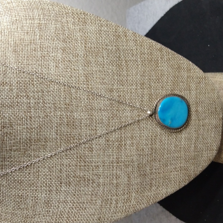 Turquoise & Sterling Chain